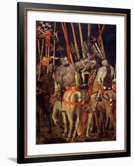 Horsemen, from Battle of San Romano (Depicting Florentine Victory over Sienese in 1432), C. 1455-Paolo Uccello-Framed Giclee Print