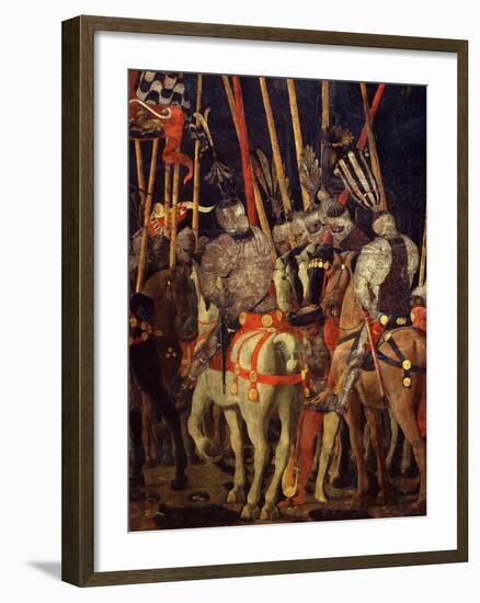 Horsemen, from Battle of San Romano (Depicting Florentine Victory over Sienese in 1432), C. 1455-Paolo Uccello-Framed Giclee Print