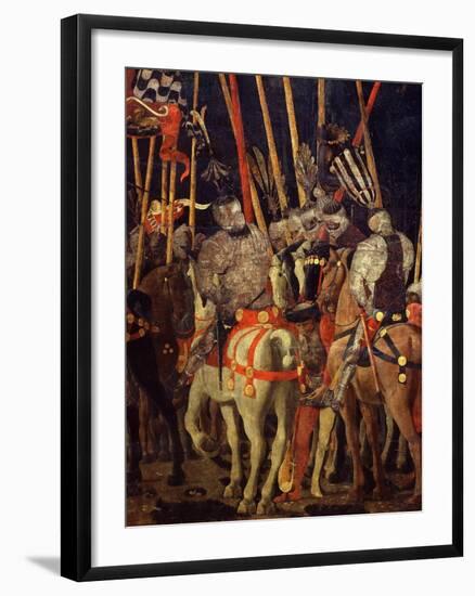 Horsemen, from Battle of San Romano (Depicting Florentine Victory over Sienese in 1432), C. 1455-Paolo Uccello-Framed Giclee Print