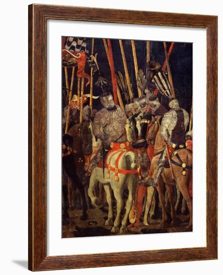 Horsemen, from Battle of San Romano (Depicting Florentine Victory over Sienese in 1432), C. 1455-Paolo Uccello-Framed Giclee Print