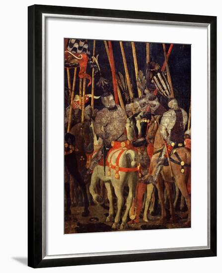 Horsemen, from Battle of San Romano (Depicting Florentine Victory over Sienese in 1432), C. 1455-Paolo Uccello-Framed Giclee Print