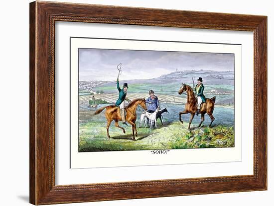 Horsemen Greeting-Henry Thomas Alken-Framed Art Print