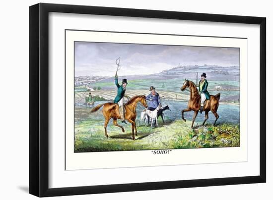 Horsemen Greeting-Henry Thomas Alken-Framed Art Print