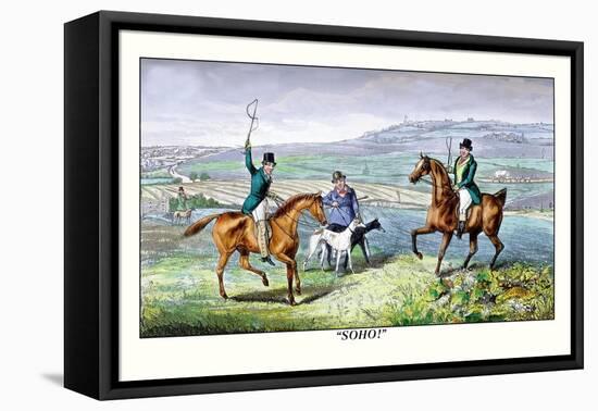 Horsemen Greeting-Henry Thomas Alken-Framed Stretched Canvas