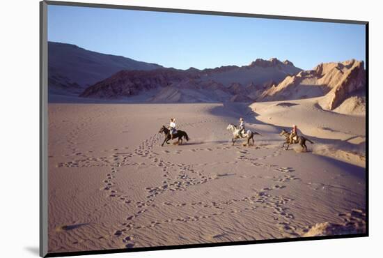 Horsemen in the Valle de la Muerte, Atacama Desert, Chile-null-Mounted Art Print