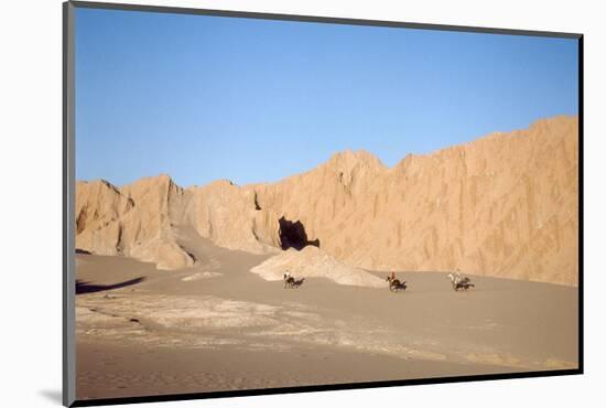 Horsemen in the Valle de la Muerte, Atacama Desert, Chile-null-Mounted Art Print