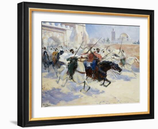 Horsemen Leaving the City-Ulpiano Checa Y Sanz-Framed Giclee Print