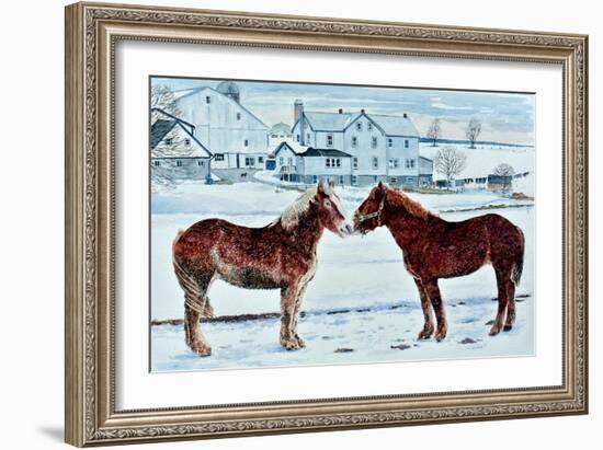 Horses, Amish Farm, Lancaster, Pa.-Anthony Butera-Framed Giclee Print