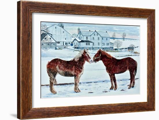 Horses, Amish Farm, Lancaster, Pa.-Anthony Butera-Framed Giclee Print