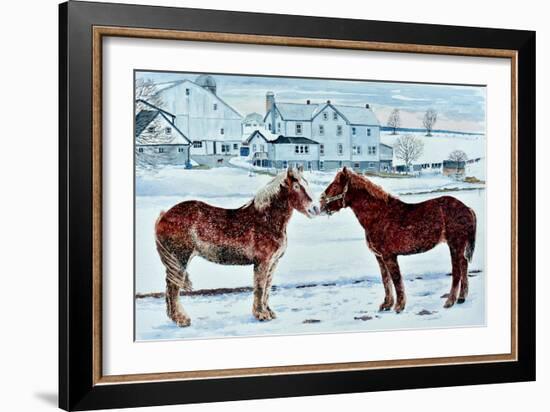 Horses, Amish Farm, Lancaster, Pa.-Anthony Butera-Framed Giclee Print