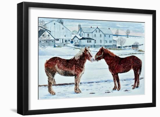 Horses, Amish Farm, Lancaster, Pa.-Anthony Butera-Framed Giclee Print