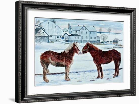 Horses, Amish Farm, Lancaster, Pa.-Anthony Butera-Framed Giclee Print