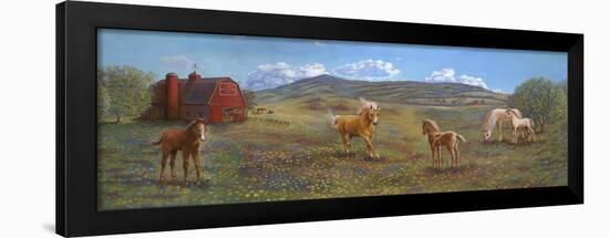 Horses and Barn-Judy Mastrangelo-Framed Giclee Print