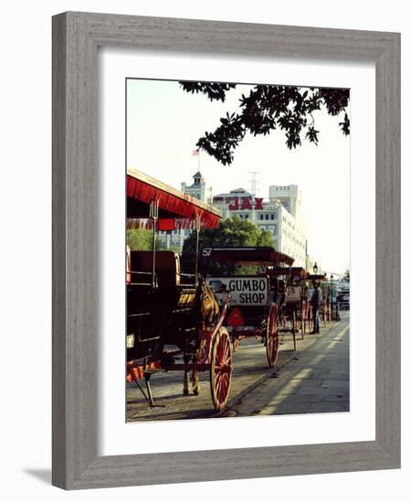 Horses and Buggies Waiting for Fares-Carol Highsmith-Framed Photo