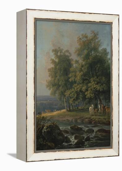 Horses and Cattle by a River, 1777-George the Elder Barret-Framed Premier Image Canvas