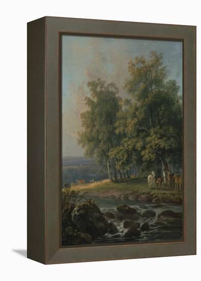 Horses and Cattle by a River, 1777-George the Elder Barret-Framed Premier Image Canvas