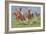 Horses and Jockeys in Steeplechase-null-Framed Art Print