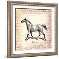 Horses and Love Letters-Piddix-Framed Art Print