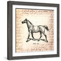 Horses and Love Letters-Piddix-Framed Art Print