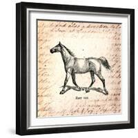 Horses and Love Letters-Piddix-Framed Art Print