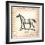 Horses and Love Letters-Piddix-Framed Art Print