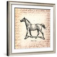 Horses and Love Letters-Piddix-Framed Art Print