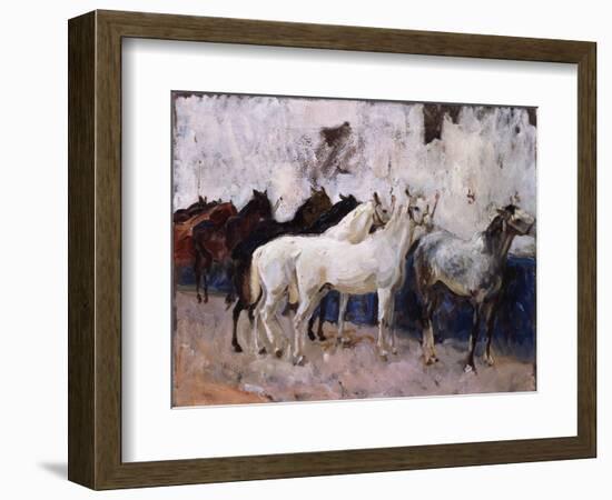 Horses at Palma, Majorca, Spain, 1908 (Oil on Canvas)-John Singer Sargent-Framed Giclee Print