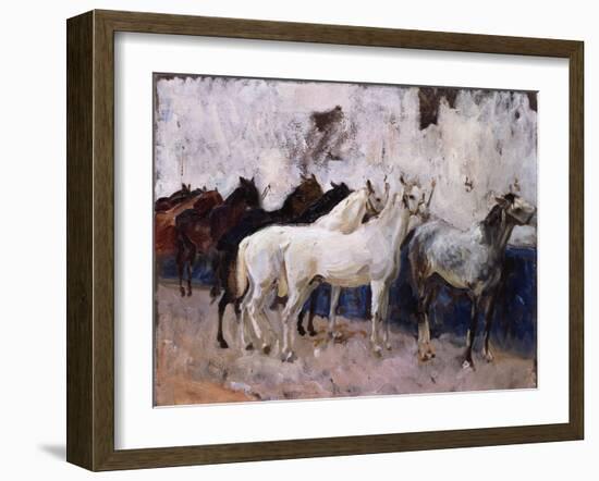 Horses at Palma, Majorca, Spain, 1908 (Oil on Canvas)-John Singer Sargent-Framed Giclee Print