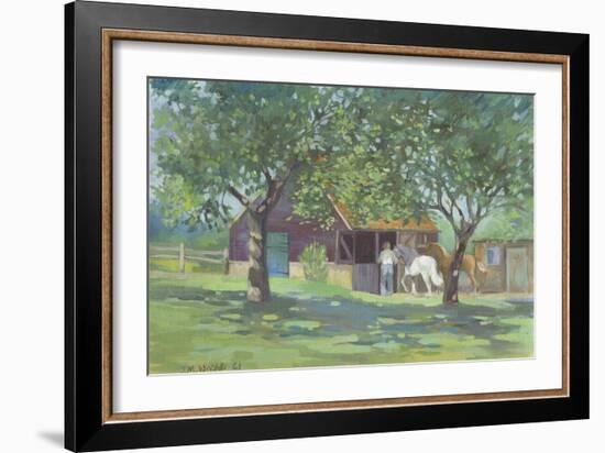 Horses Away From The Flies-Jennifer Wright-Framed Giclee Print