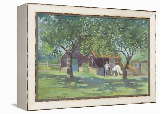 Horses Away From The Flies-Jennifer Wright-Framed Premier Image Canvas