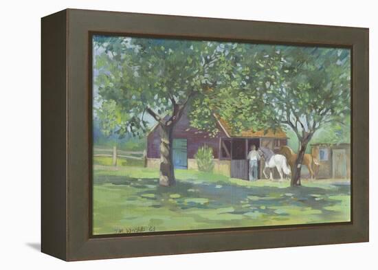 Horses Away From The Flies-Jennifer Wright-Framed Premier Image Canvas