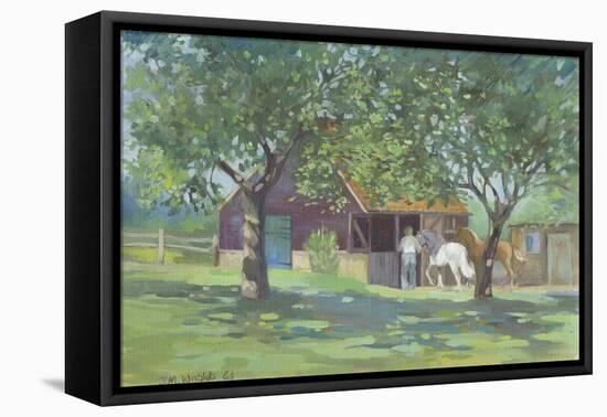 Horses Away From The Flies-Jennifer Wright-Framed Premier Image Canvas