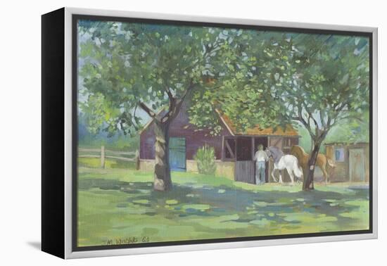 Horses Away From The Flies-Jennifer Wright-Framed Premier Image Canvas