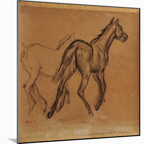 Horses, C.1882-Edgar Degas-Mounted Giclee Print