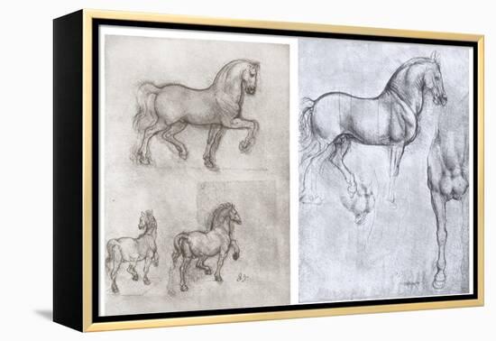 Horses, C1490-1510-Leonardo da Vinci-Framed Premier Image Canvas