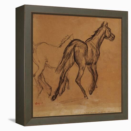 Horses, circa 1882-Edgar Degas-Framed Premier Image Canvas