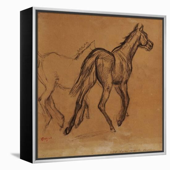 Horses, circa 1882-Edgar Degas-Framed Premier Image Canvas