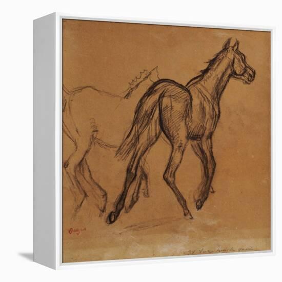 Horses, circa 1882-Edgar Degas-Framed Premier Image Canvas