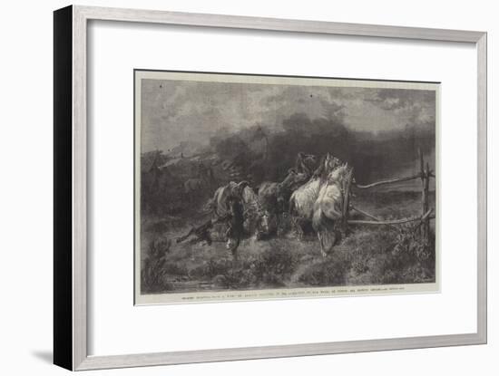 Horses Escaping from a Fire-Adolf Schreyer-Framed Giclee Print