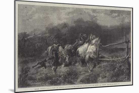 Horses Escaping from a Fire-Adolf Schreyer-Mounted Giclee Print