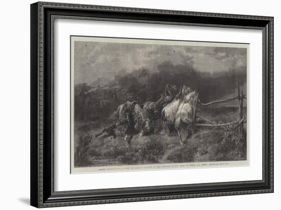 Horses Escaping from a Fire-Adolf Schreyer-Framed Giclee Print