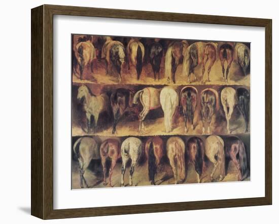 Horses' Hindquarters-Théodore Géricault-Framed Giclee Print