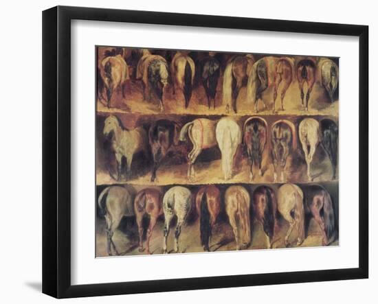 Horses' Hindquarters-Théodore Géricault-Framed Giclee Print
