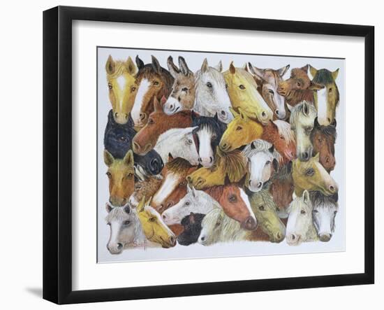 Horses Horses-Pat Scott-Framed Giclee Print