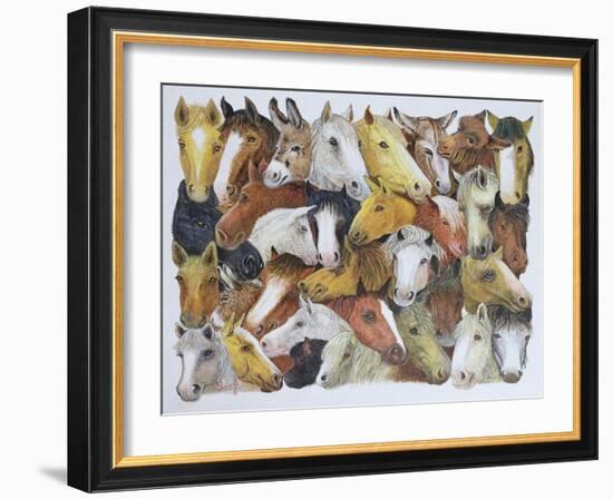 Horses Horses-Pat Scott-Framed Giclee Print