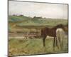 Horses in a Meadow, 1871-Edgar Degas-Mounted Giclee Print