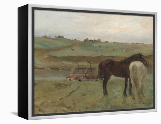 Horses in a Meadow, 1871-Edgar Degas-Framed Premier Image Canvas