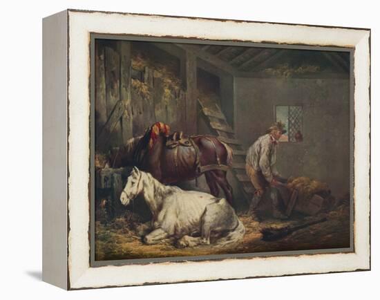 'Horses in a Stable', 1791-George Morland-Framed Premier Image Canvas