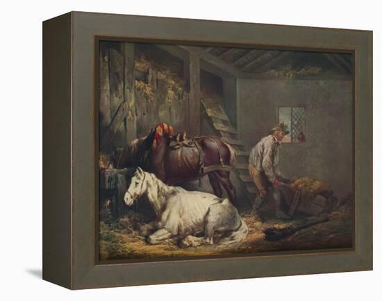 'Horses in a Stable', 1791-George Morland-Framed Premier Image Canvas