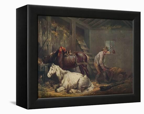 'Horses in a Stable', 1791-George Morland-Framed Premier Image Canvas